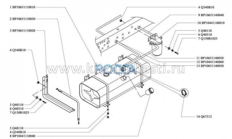 Кронштейн топливного бака Baw Fenix 1065 Евро 2 BP10651110020